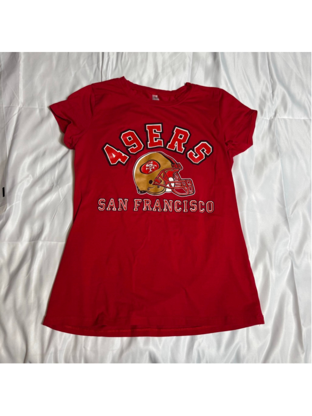 Women's Unbranded Red 49ers Short Sleeve Tee 1X